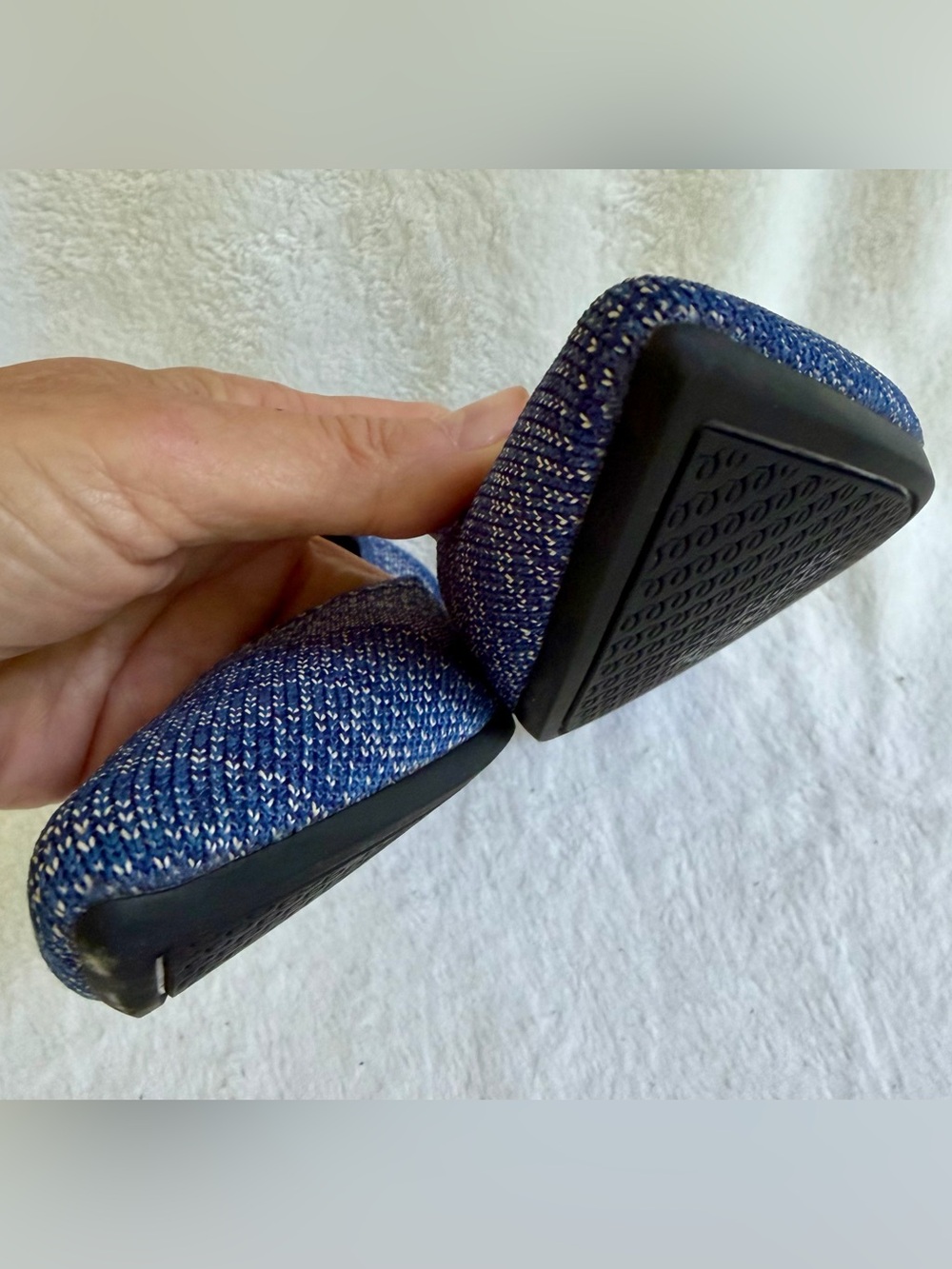 Rothys Womens The Point Flat Indigo Heather Blue Knit Size 10 Washable EUC - Picture 7 of 16
